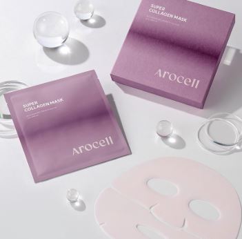 韓國大熱 AROCELL Super Collagen Mask 第3代超級膠原蛋白緊彈抗老凝膠果凍面膜4片裝
