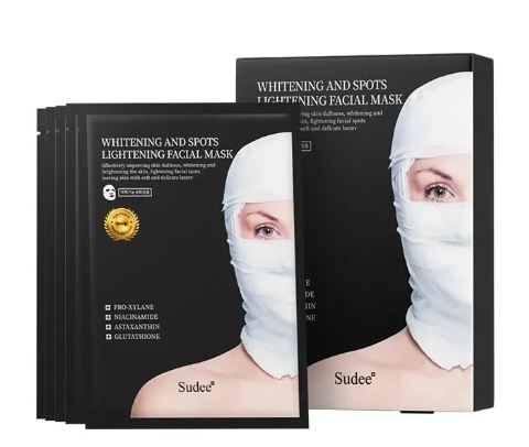 韓國直送 [Sudee] 黑繃帶保濕亮白面膜 平行進口 美白淡班 光澤肌膚